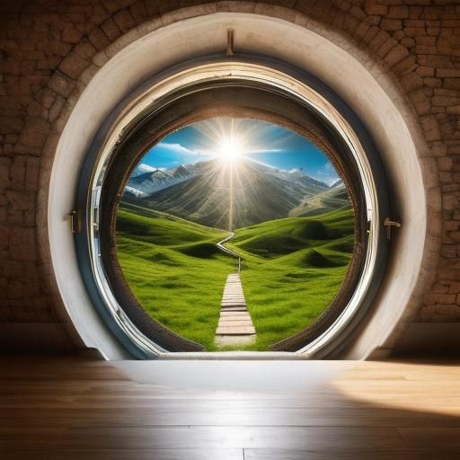 Kitchen View Through Glass Jar