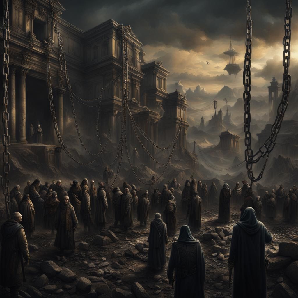 Gruesome Hanging Corpses in Post-Apocalyptic Landscape