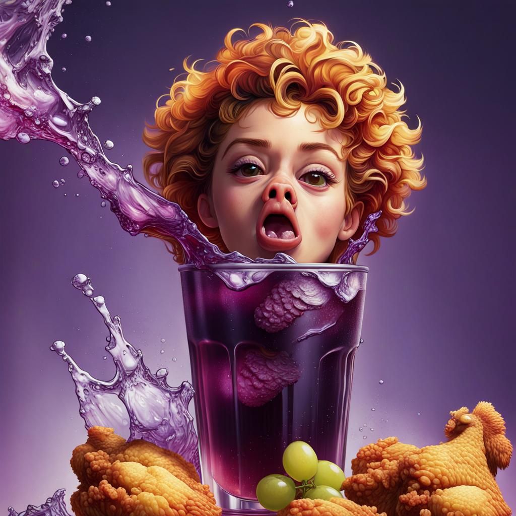 Grape Soda and Fried Chicken: Splash Art
