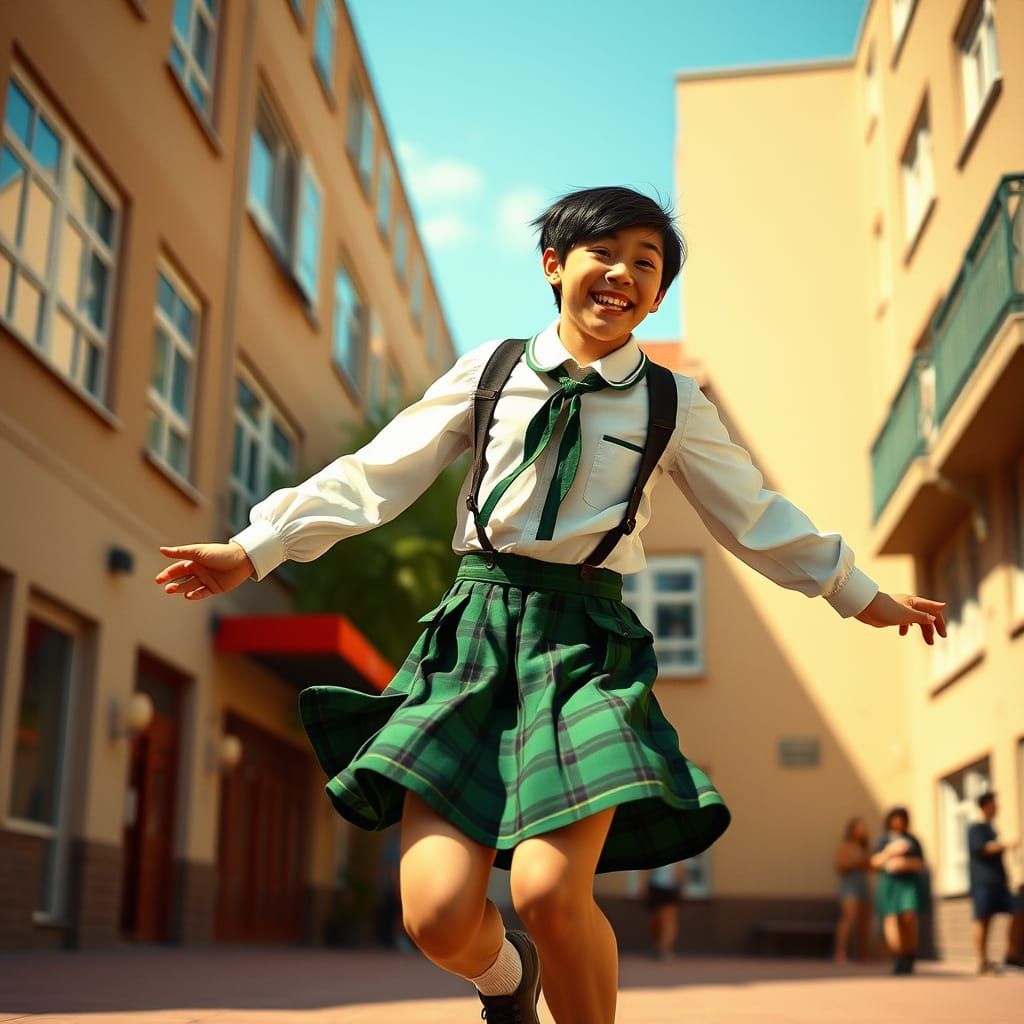 Youthful Joy in Whimsical Attire