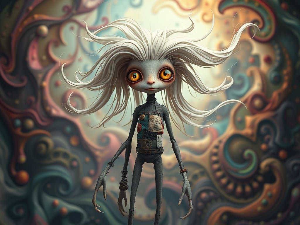 Whimsical Dream Creature in a Surreal Dreamscape