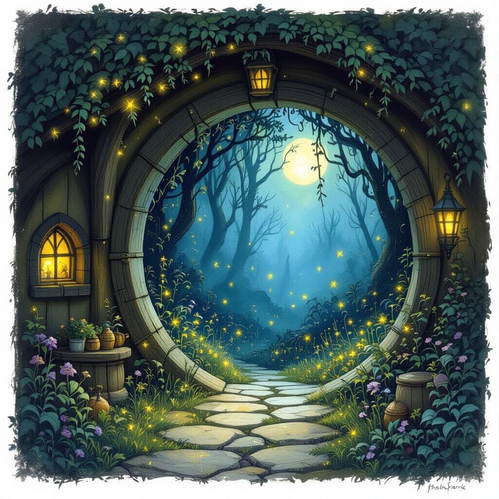 Enchanted Forest Portal in Ethereal Style