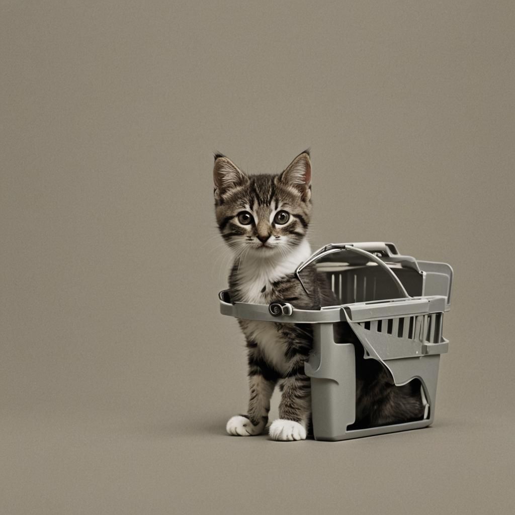 Kitten's First Vet Visit: A Cinematic Film Still