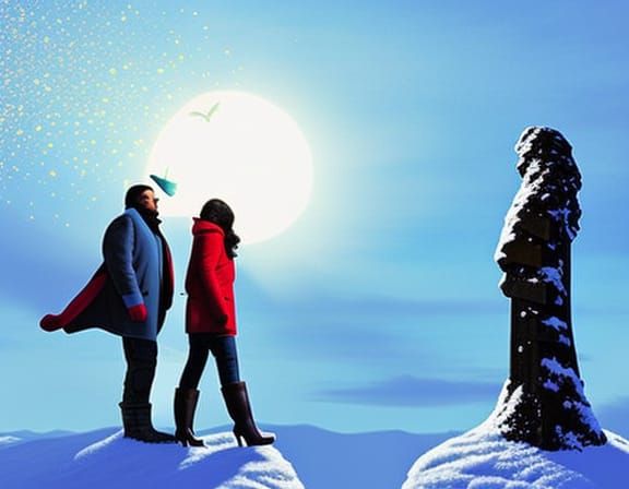 Adam and Eve in Heaven's Winter