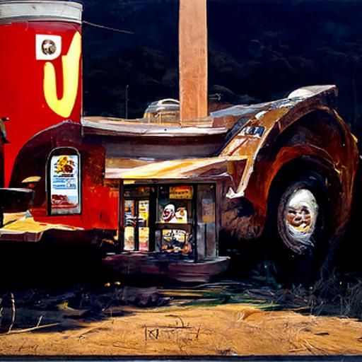 McDonald's Restaurant as Oil Painting by Gurney
