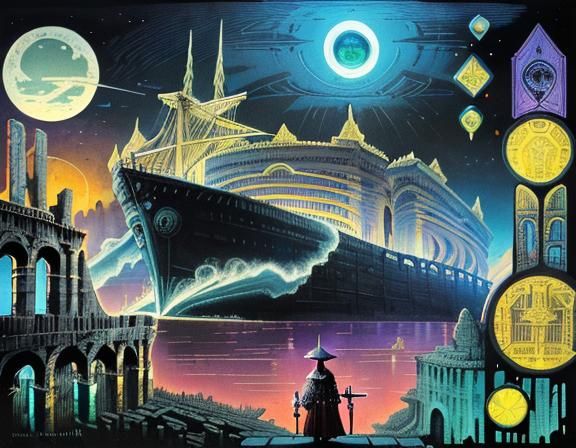 Futuristic Rome: Seapunk Meets Dieselpunk in Digital Art