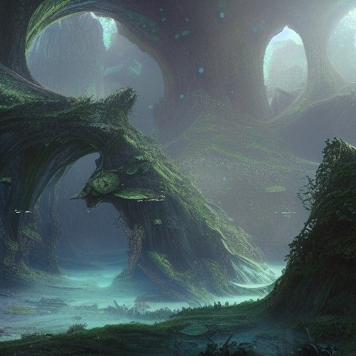 Fantastical Matte Painting in Deep Color