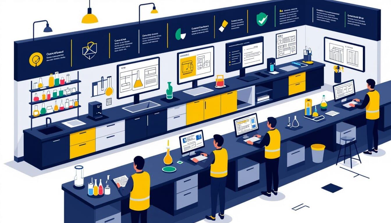 Lab Setup Process: A Vibrant Infographic