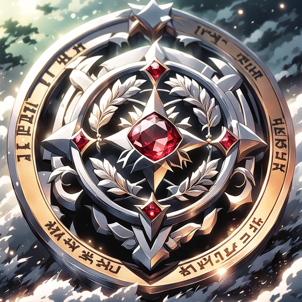 Ruby Gem School Badge in Anime Style