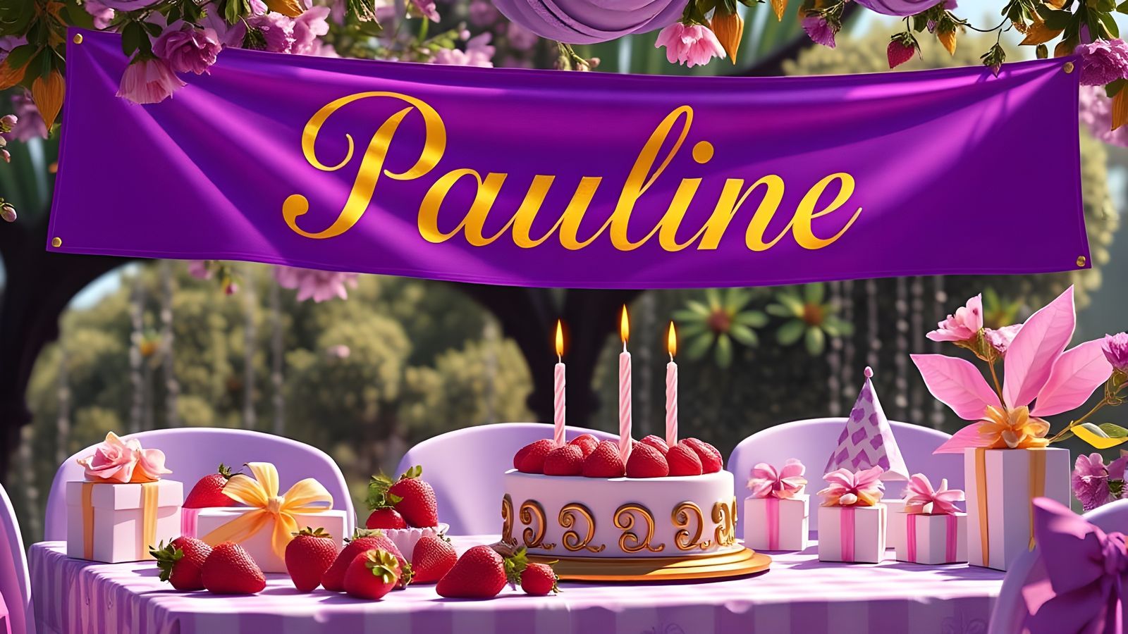 Pauline's Purple and Gold Birthday Party
