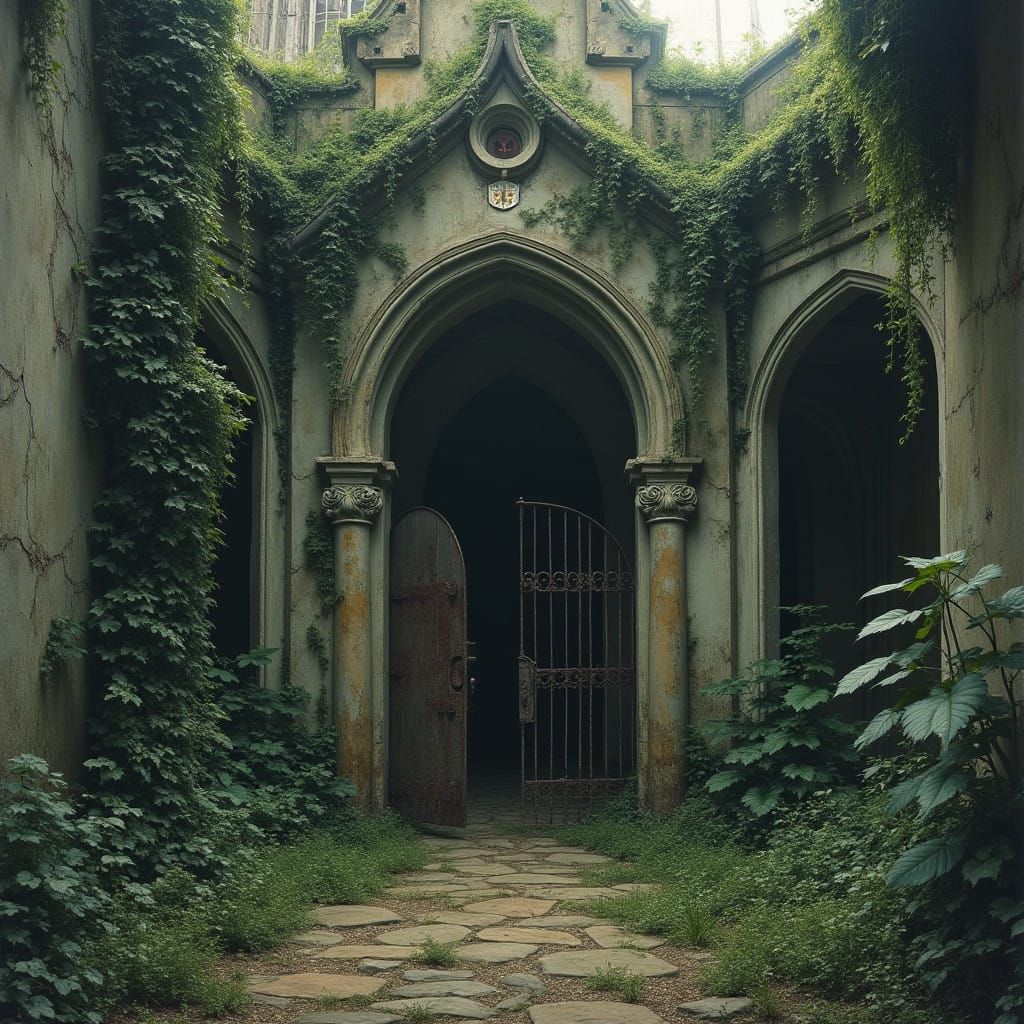 Worn, Ancient, and Atmospheric Structure in a Dystopian Land...