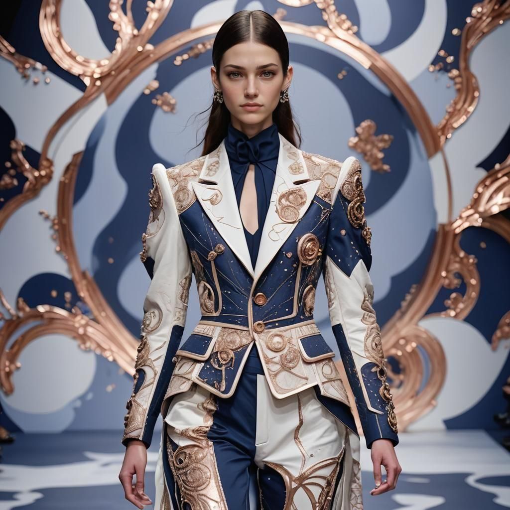 Avant-Garde Surrealist Pop Fashion in Rose Gold
