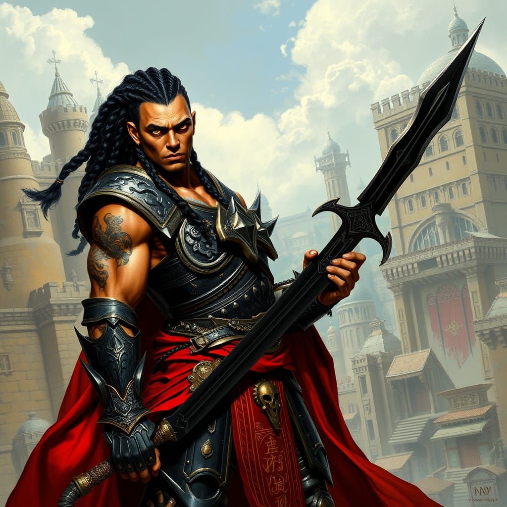 Chimer Warrior in Mystical Realism Style