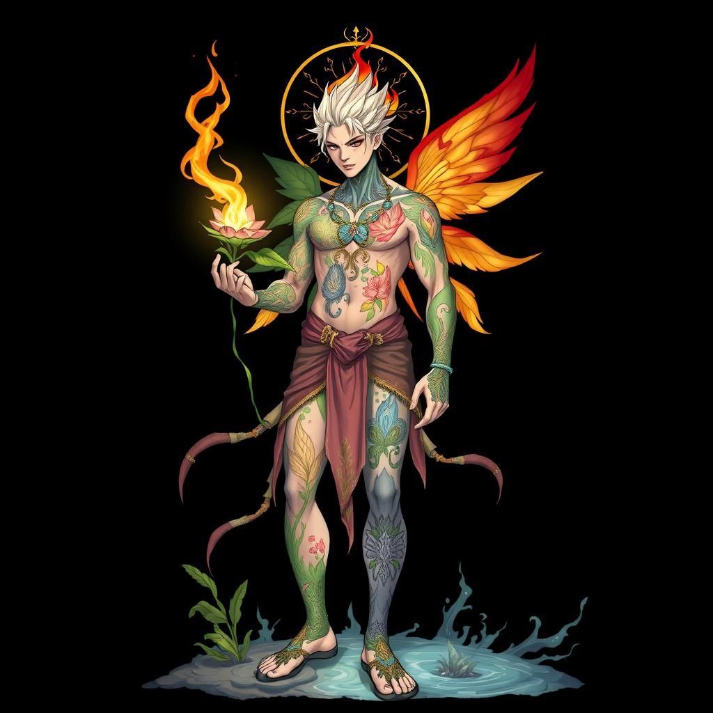 Elemental Master with Nature Tattoos