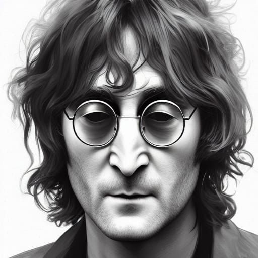 John Lennon Portrait in Digital Art Style