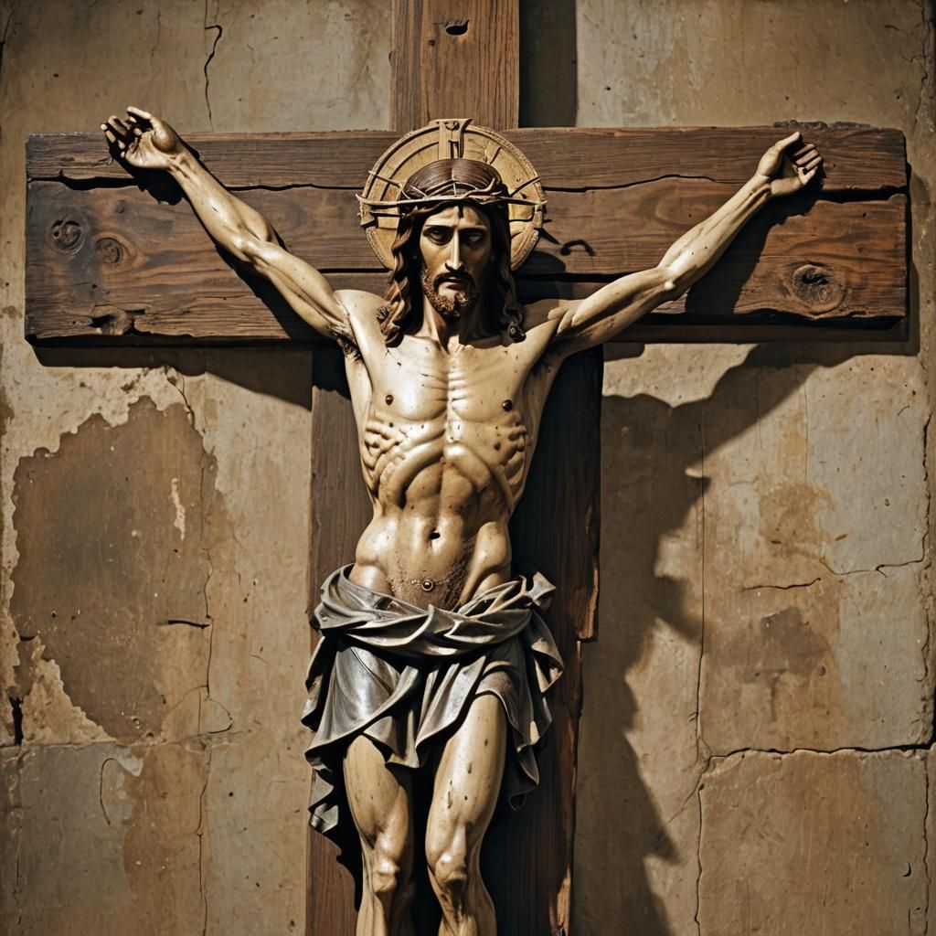 Iconic Depiction of Jesus Christ on the Cross