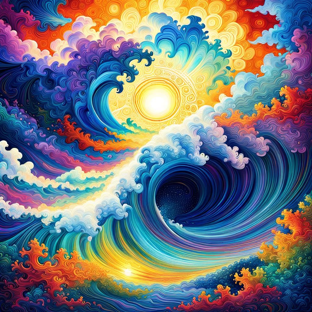 Abstract Fractal Art in Expressionist Style