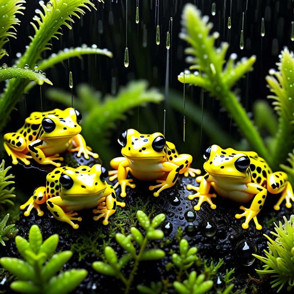 Delightful Anthropomorphic Corroboree Frogs in Alpine Habita...