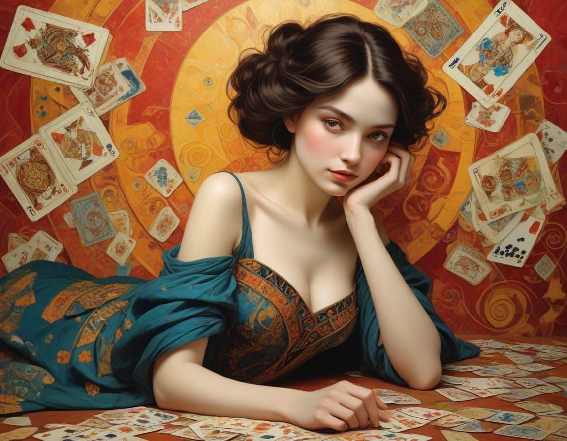 Woman in Whimsical Cardboard Wonderland