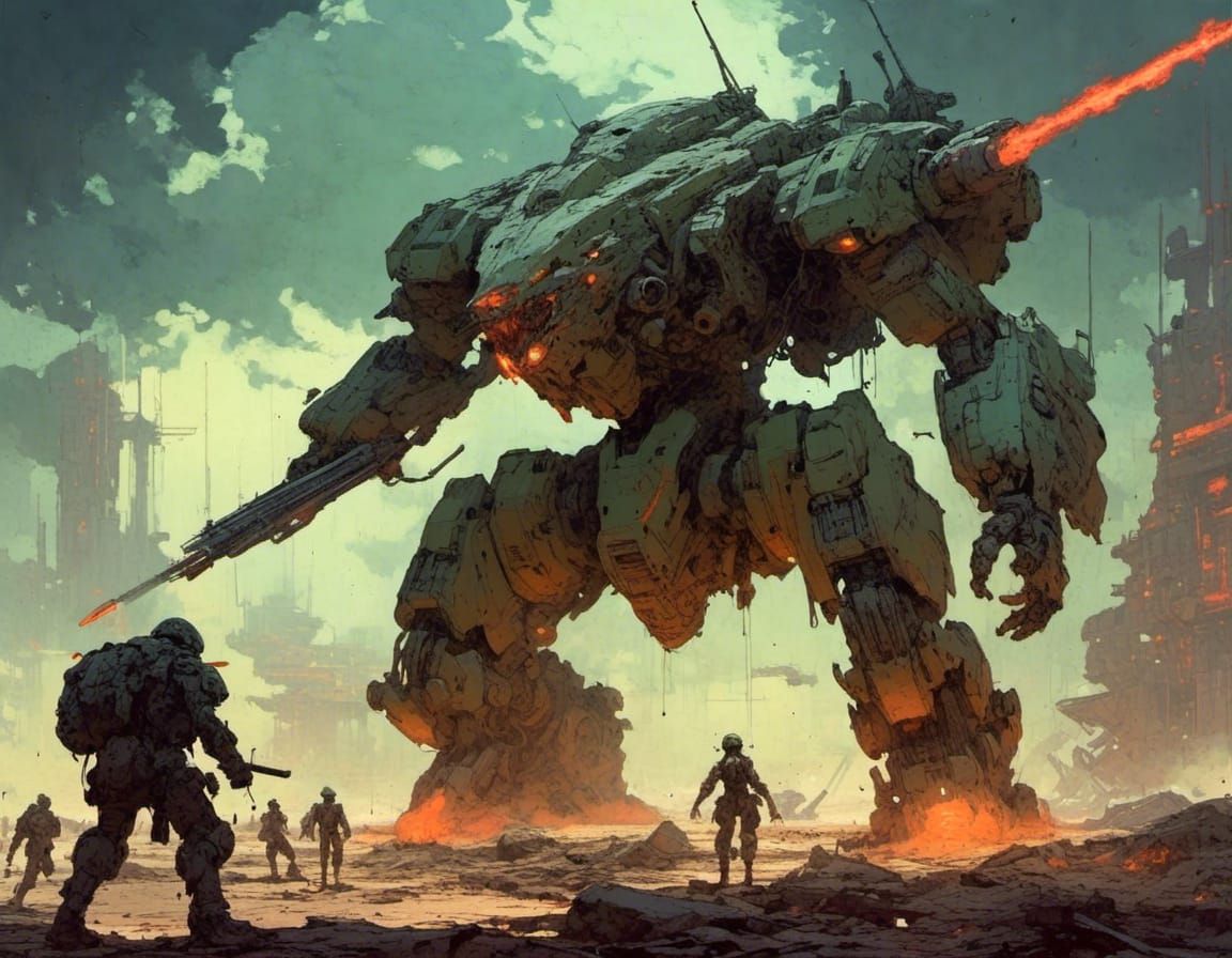 Chitinous Knight with Scorpion Glaive on Battlefield