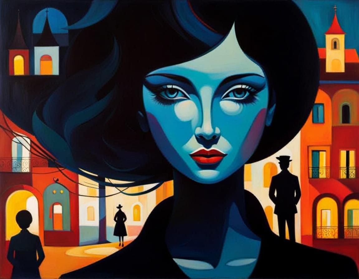 Dramatic Silhouette with Contrasting Light and Shadow