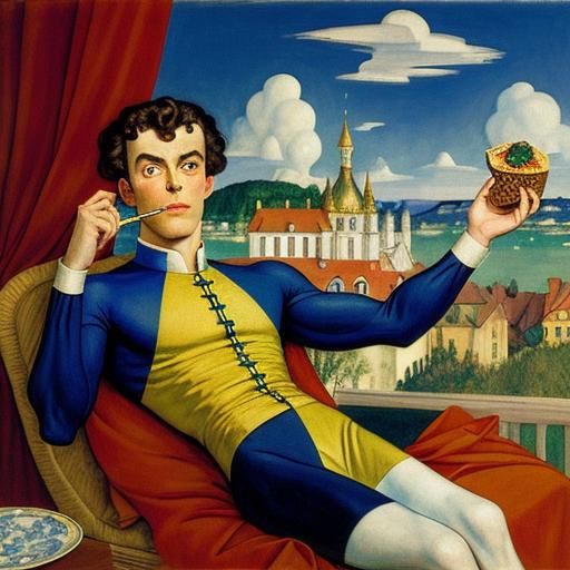 Superhero on Vacation: A Classical Portrait