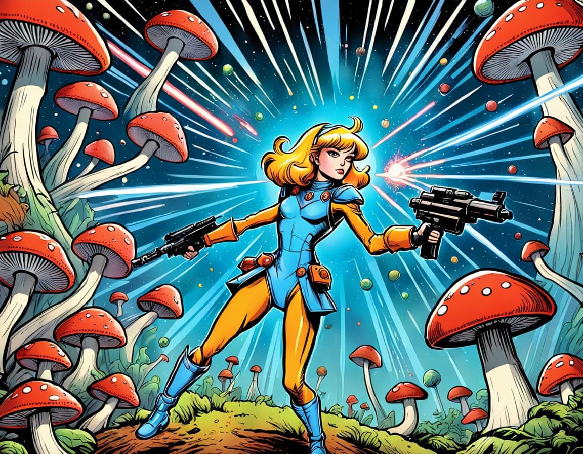 Barbarella and the psychedelic martian mushrooms