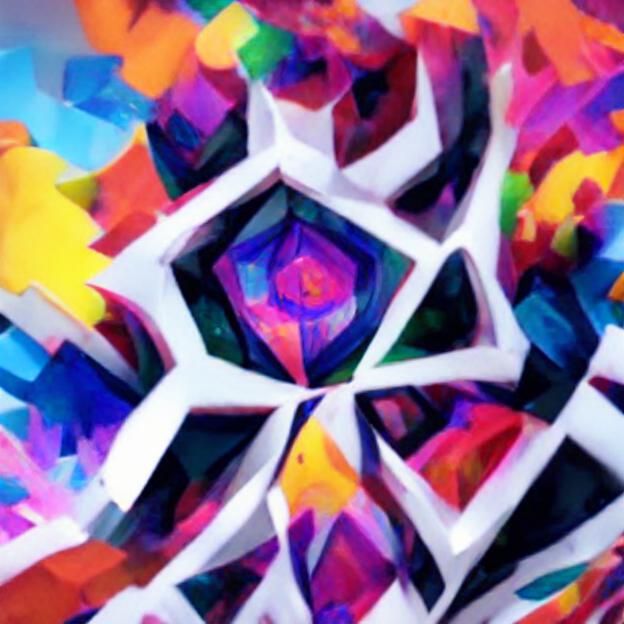 Psychedelic Mandalas in Cubist Style