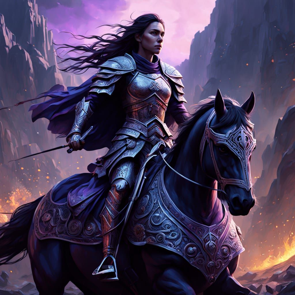 Female Warriors Ride into Battle: Dark Fantasy Concept Art