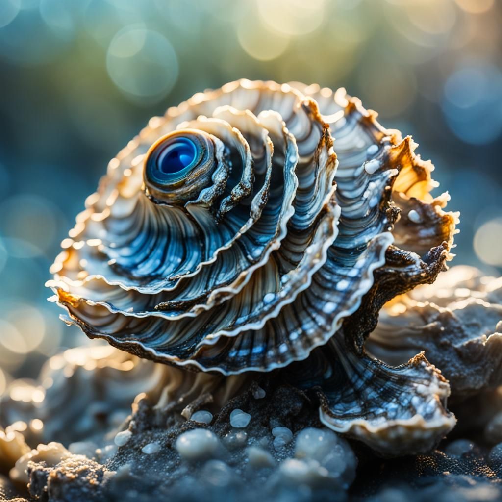 Detailed Oyster Photograph with Natural Bokeh