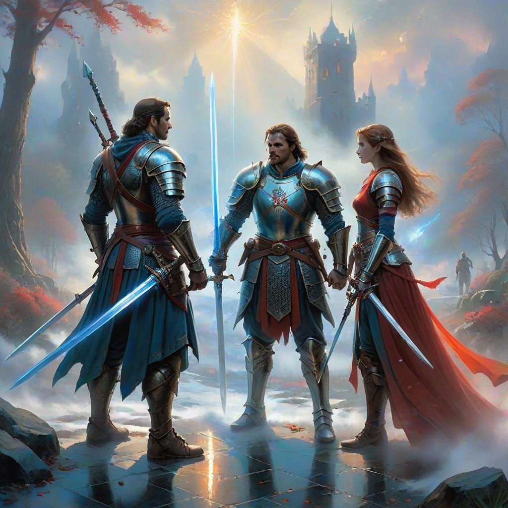 Ethereal Duelists Clash in a Realm of Tension