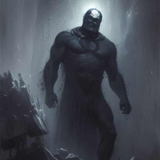 Darkseid Horror Illustration in Doré Rutkowski Style