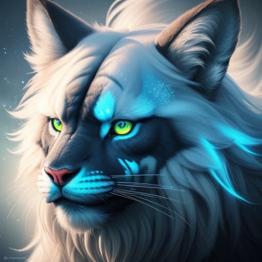 Ethereal Mammal Unfolds Genetic Tapestry in Dreamlike Atmosp...