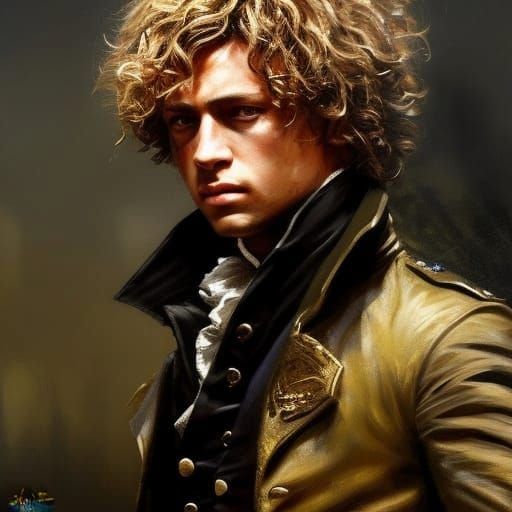 Enjolras Portrait in Expressive Brushstroke Style