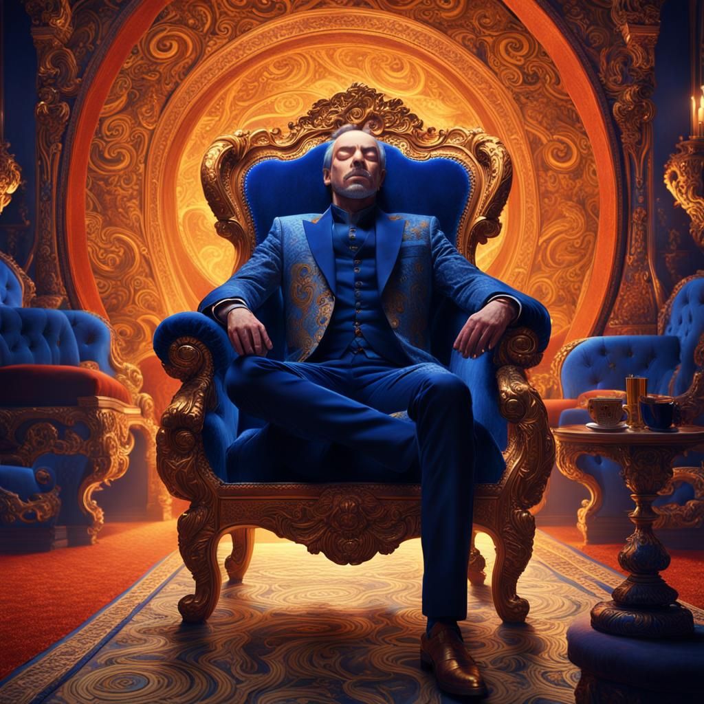 Dreamy Slumber: Fantasy Portrait in Ornate Setting