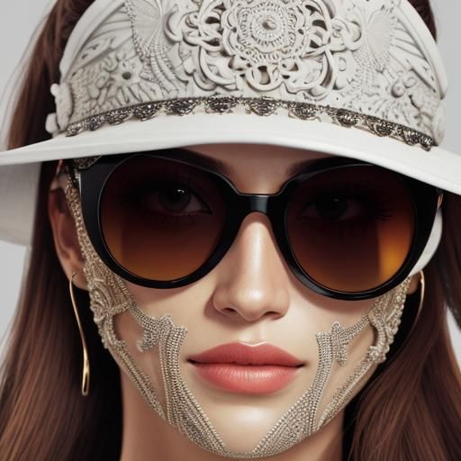 Person Wearing Shades in Hyperreal Style