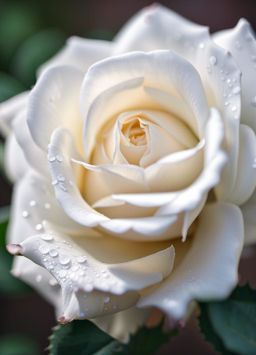 Elegant White Rose in Professional Photography Style