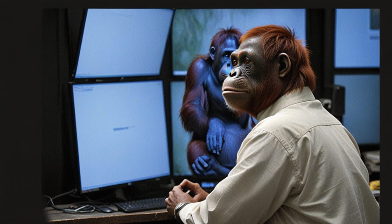 Orangutan Transformation: A Unique AI Generated Portrait