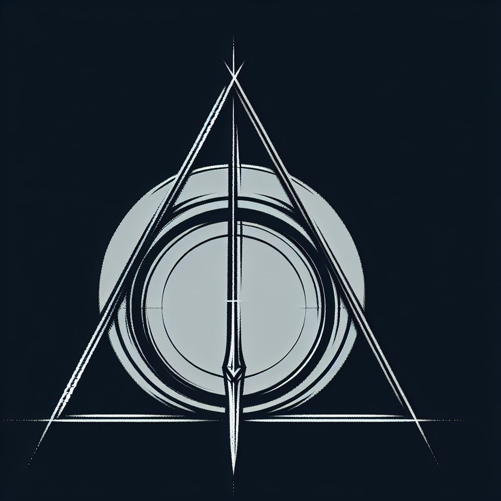 Deathly Hallows Symbol Digital Sketch