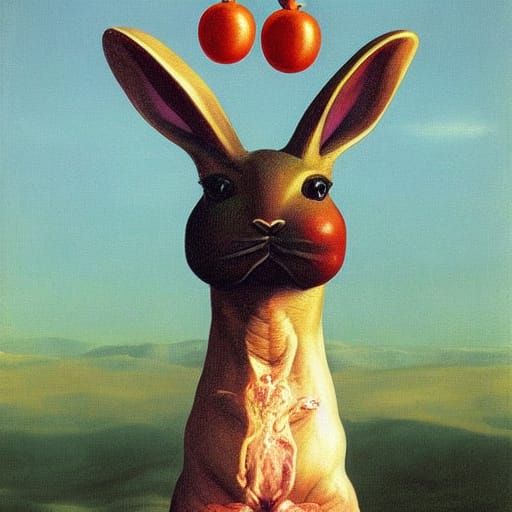 Surreal Alien Market Scene in Mannerist Style