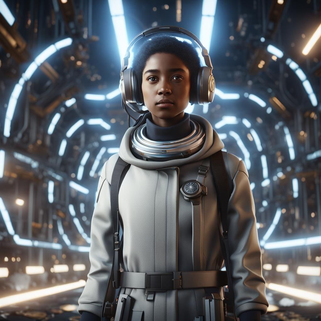 Lama Jamous, the Palestinian young journalist, surrounded by a halo of light, symbolizing the courage and enlightenment ...