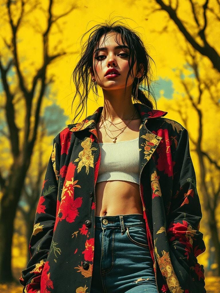 Risograph Print of Woman in Central Park Protest