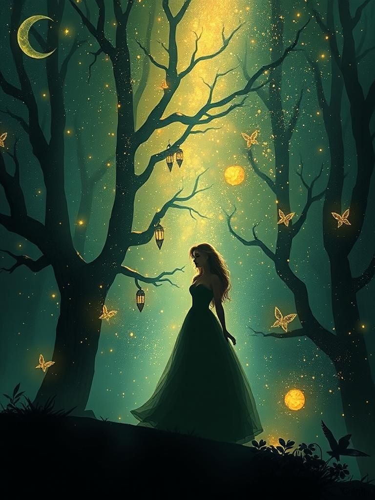 Ghost Silhouette in Fairy Tale Movie Poster