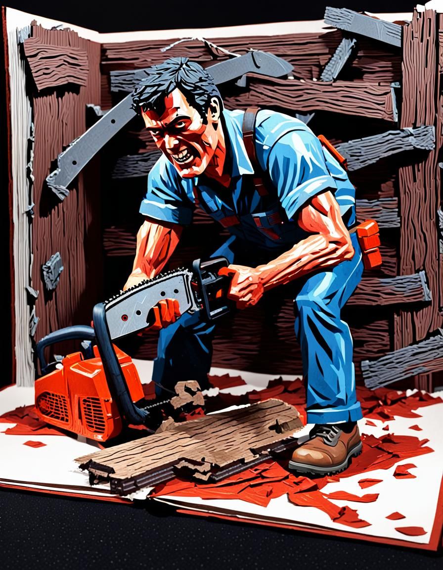 Evil Dead Pop-Up Book: Ash and Chainsaw
