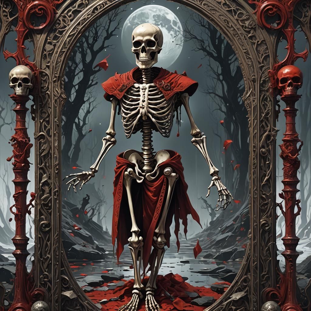 The Richman Tarot Card in Dark Fantasy Style