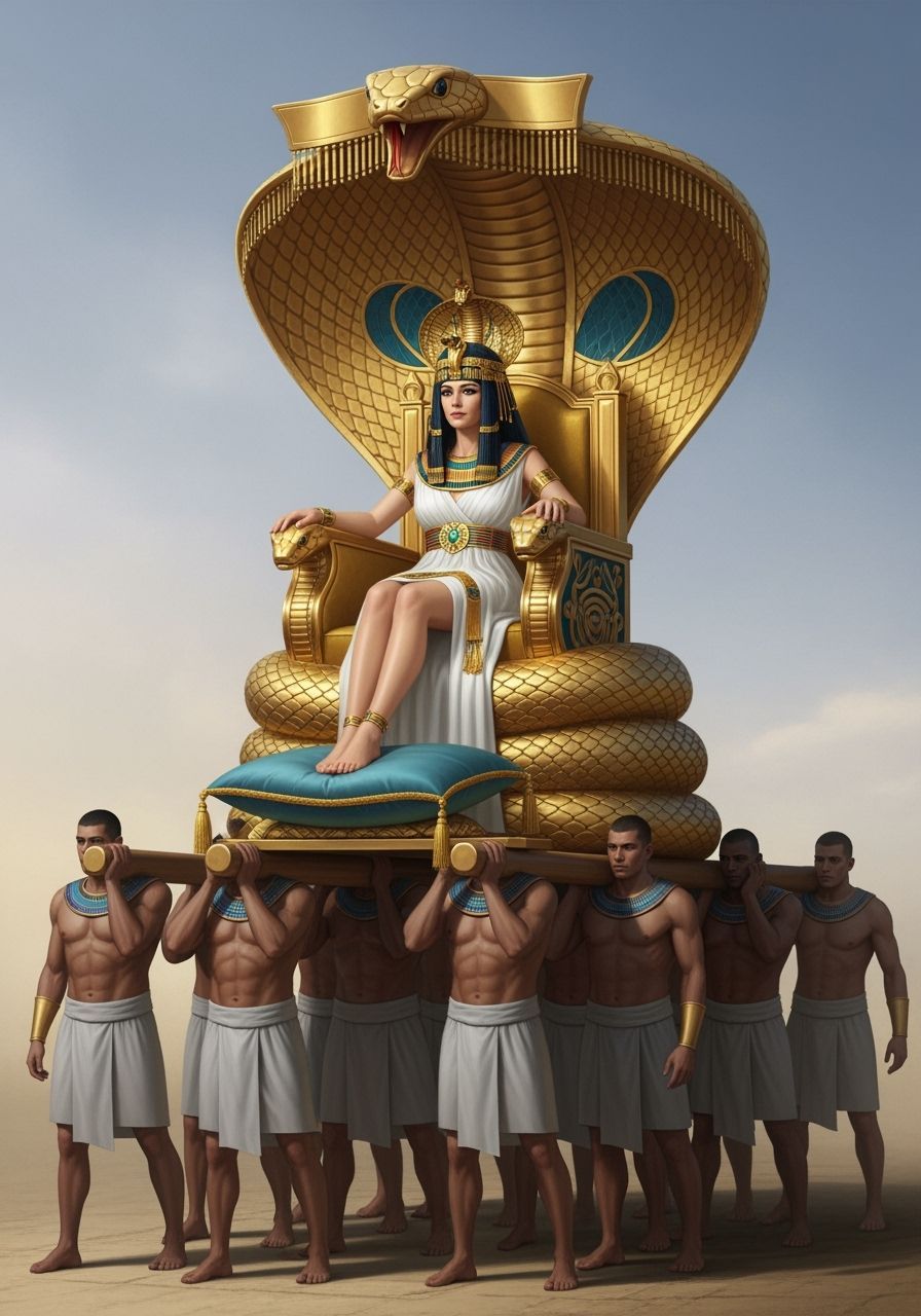 Egyptian Queen on Cobra Throne, Alberto Vasquez Style
