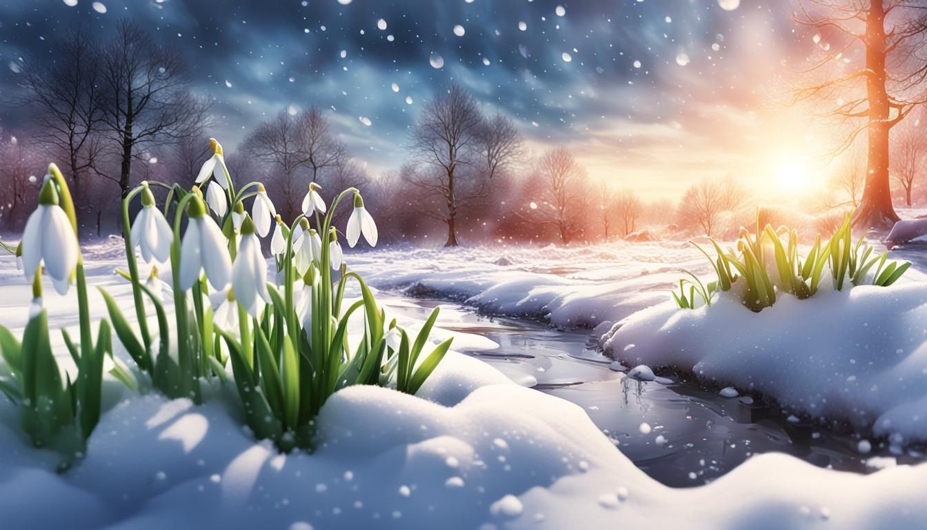 Snowdrops Bloom: An Anime-Inspired Spring Awakening