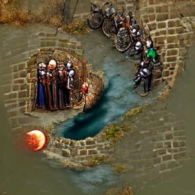 Baldur's Gate Promotional Image in Oil Painting Style