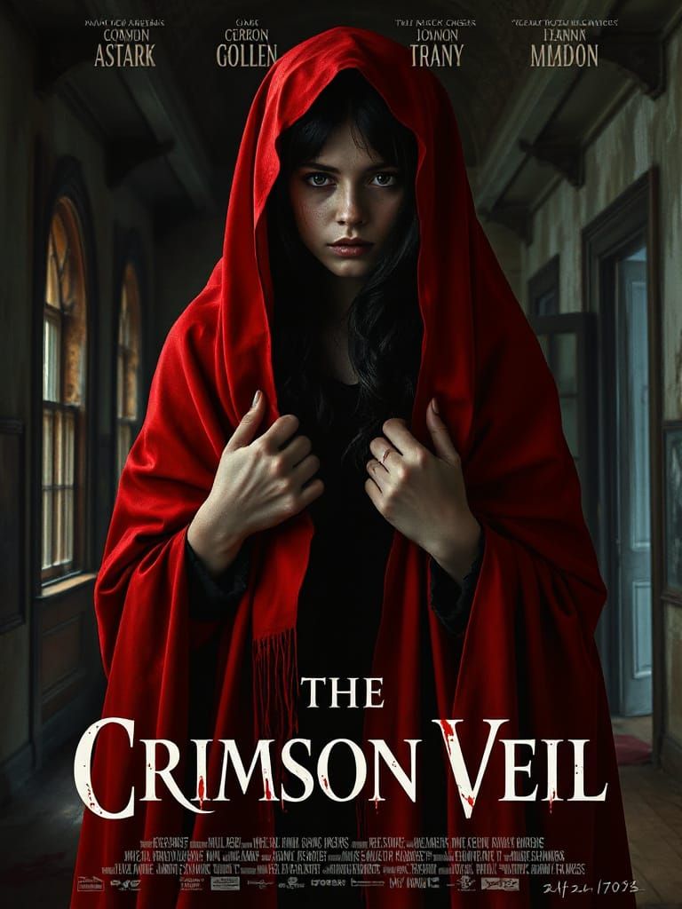 Gothic Horror Movie Poster: The Crimson Veil