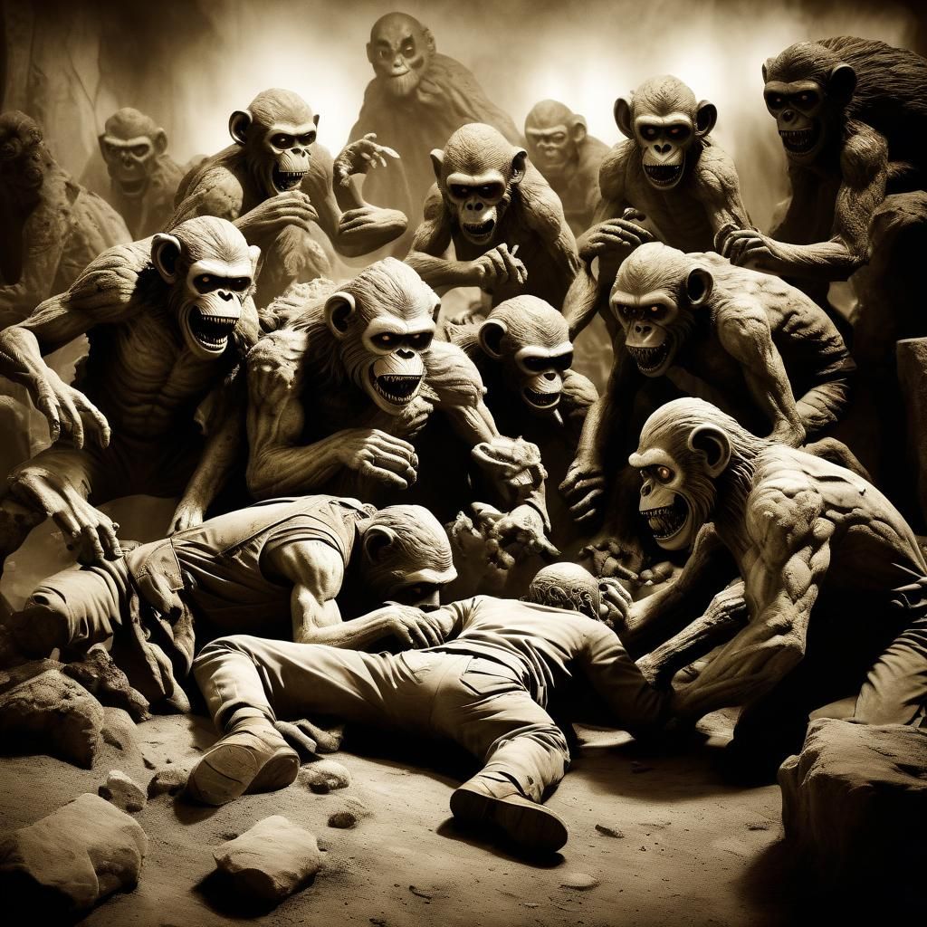 Antiquarian Archaeologists Ambushed by Zombie Monkey Monster...